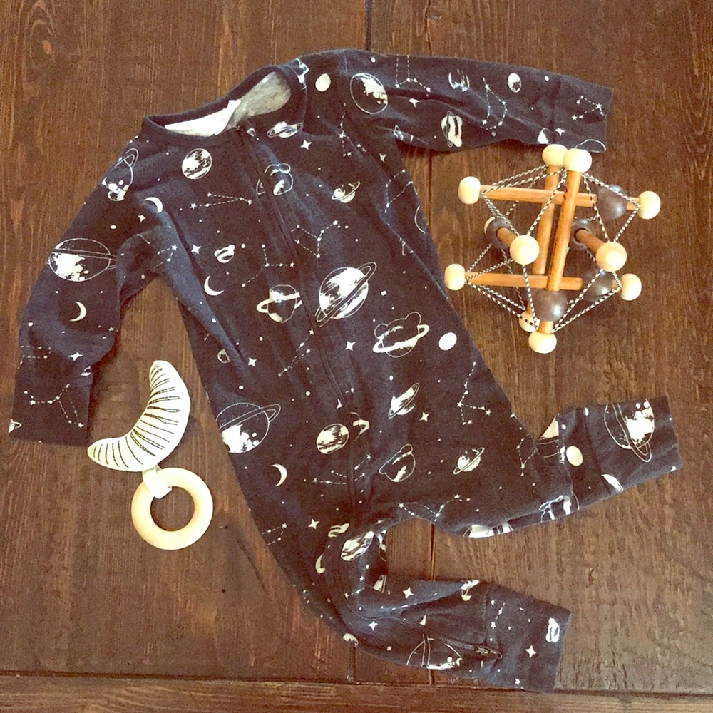 HUXBABY Mini Minimalist Zip Up Romper 12M